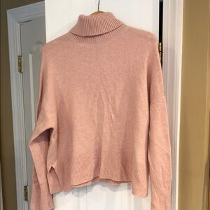 J Crew pink turtleneck sweater xl